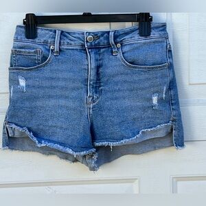 Good American Blue Distressed Denim Shorts 8 29 M Medium